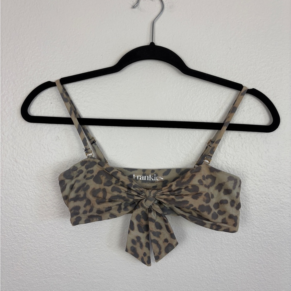 Frankie's Bikinis Leopard Print Bikini Top